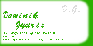 dominik gyuris business card